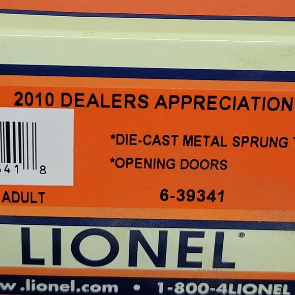 LIONEL 6-39341 2010 DEALER APPRECIATION BOX CAR NIB O SCALE - Picture 6 of 10